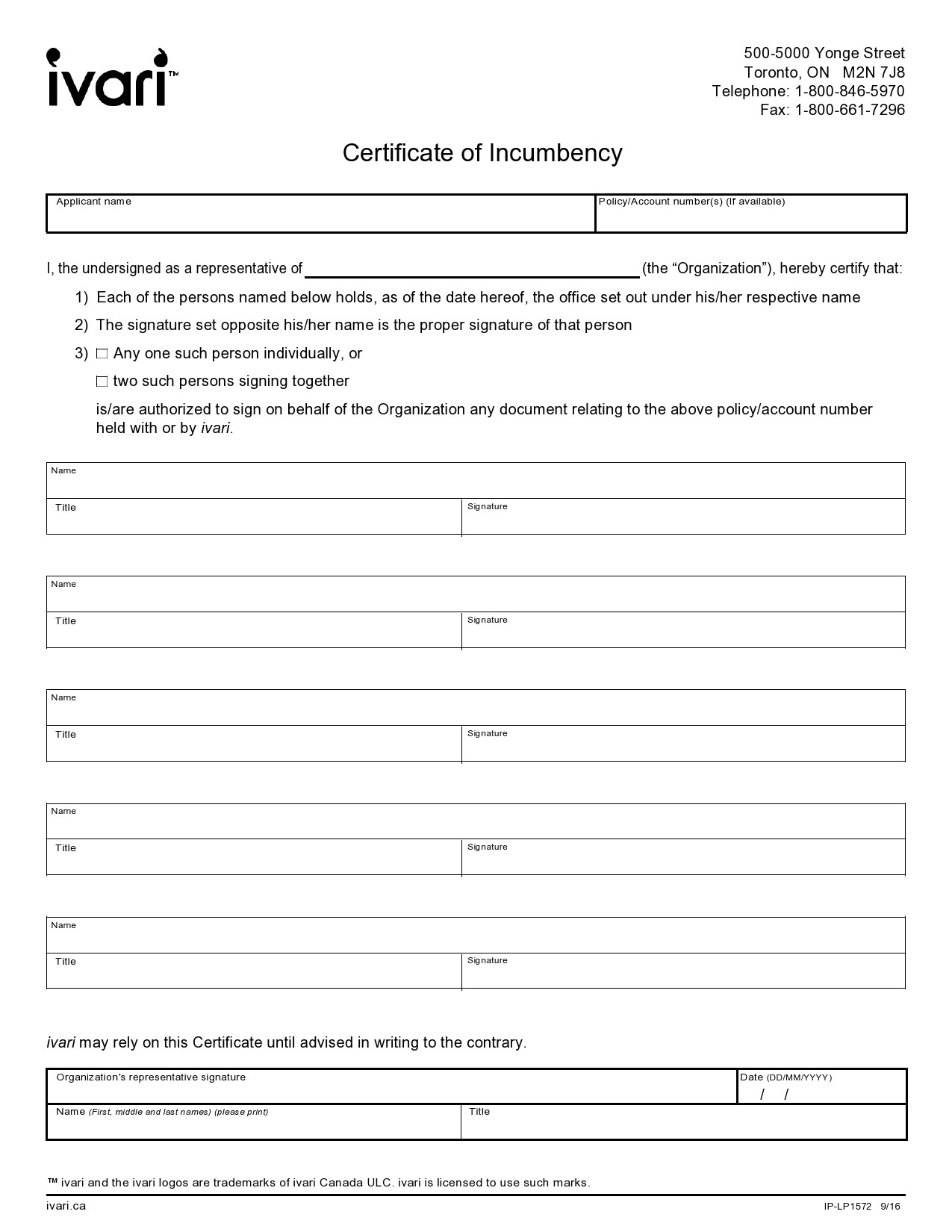 Free certificate of incumbency 43