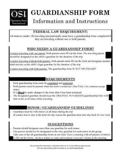 do it yourself guardianship papers