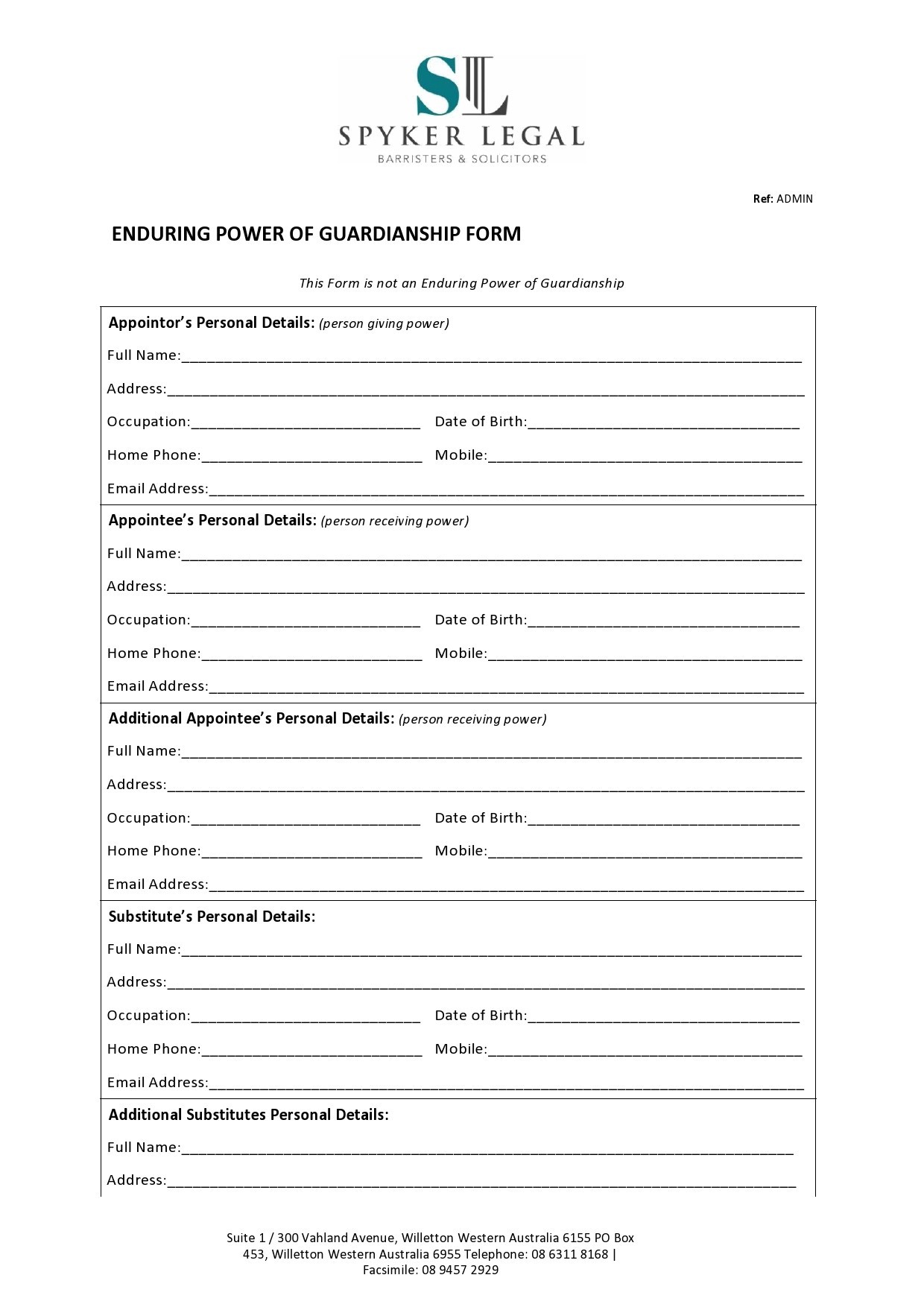 Free guardianship form 42