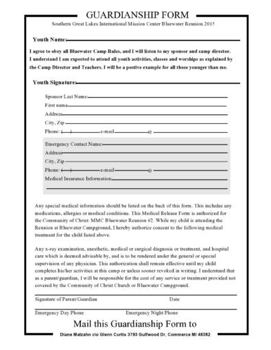 papers for guardianship