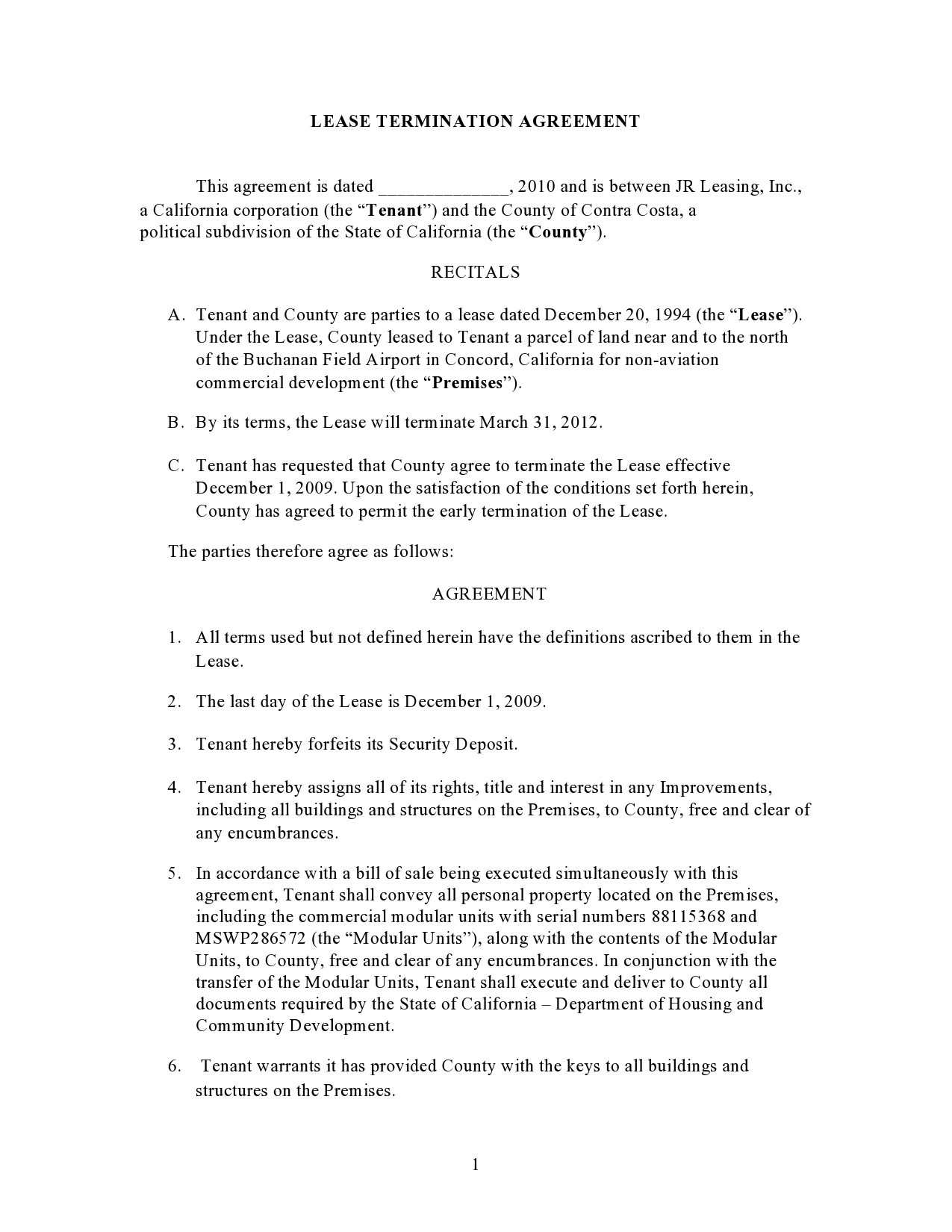 Free lease termination agreement 29