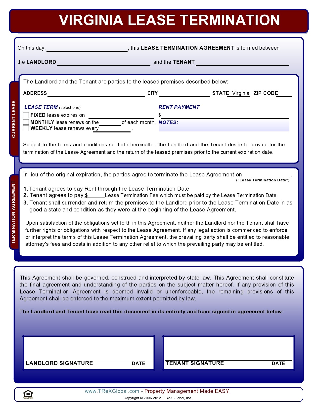 Free lease termination agreement 36