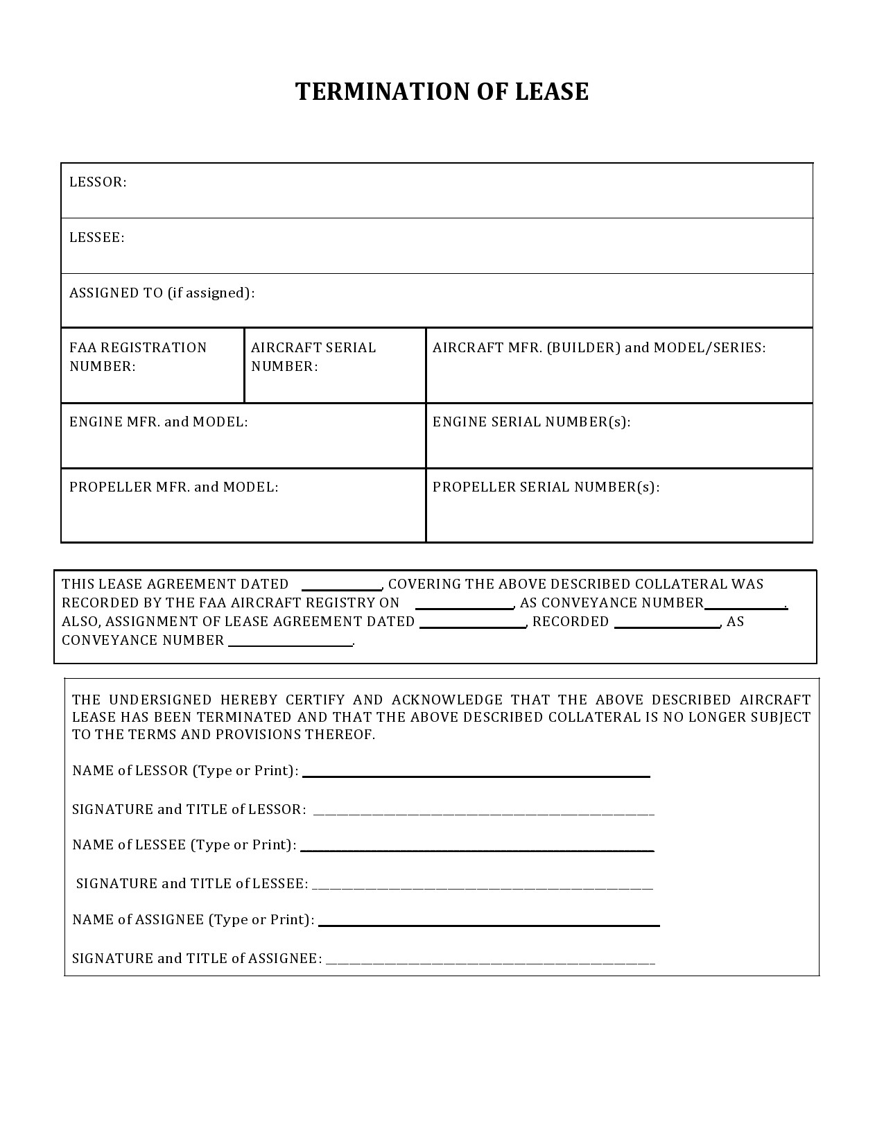 Free lease termination agreement 39