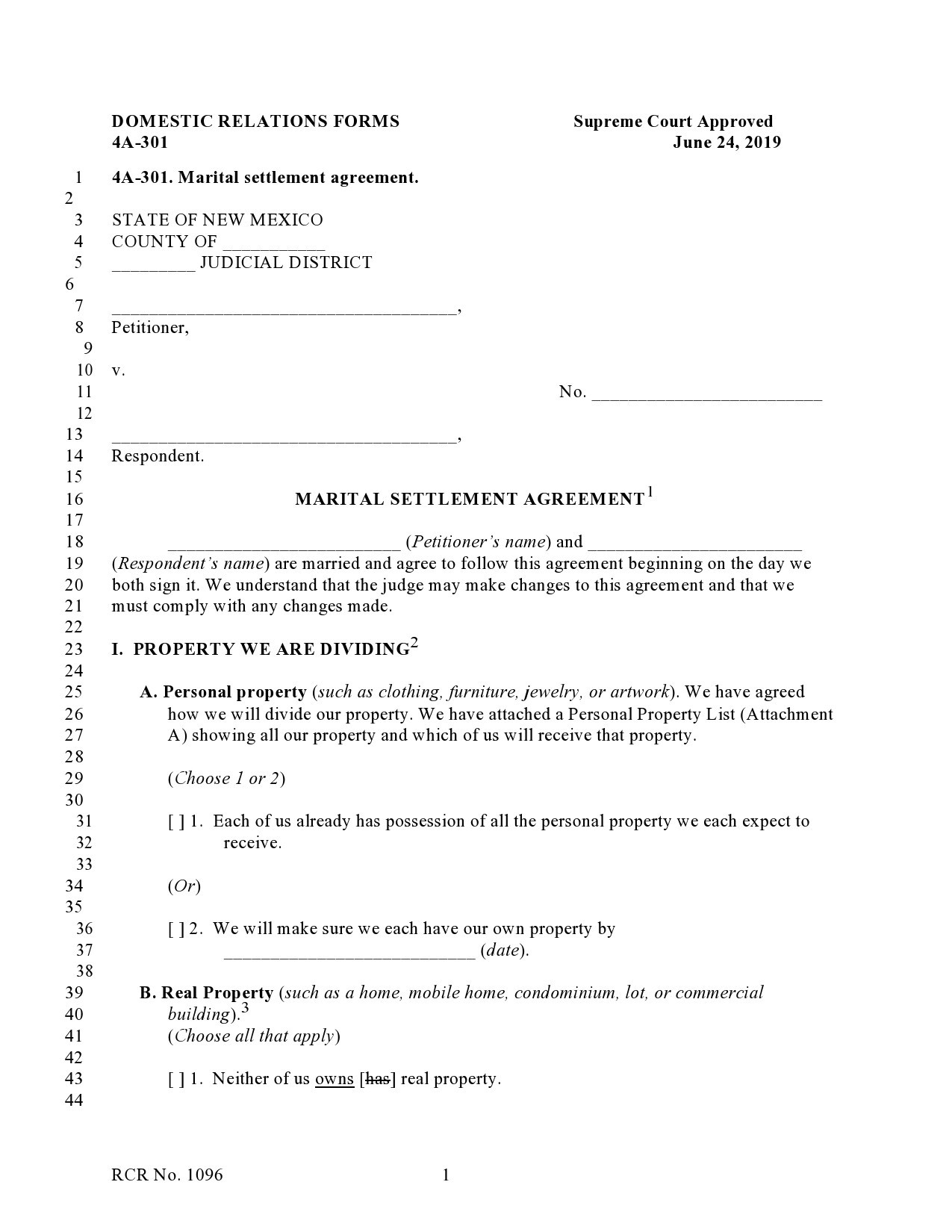 Free marital settlement agreement 23