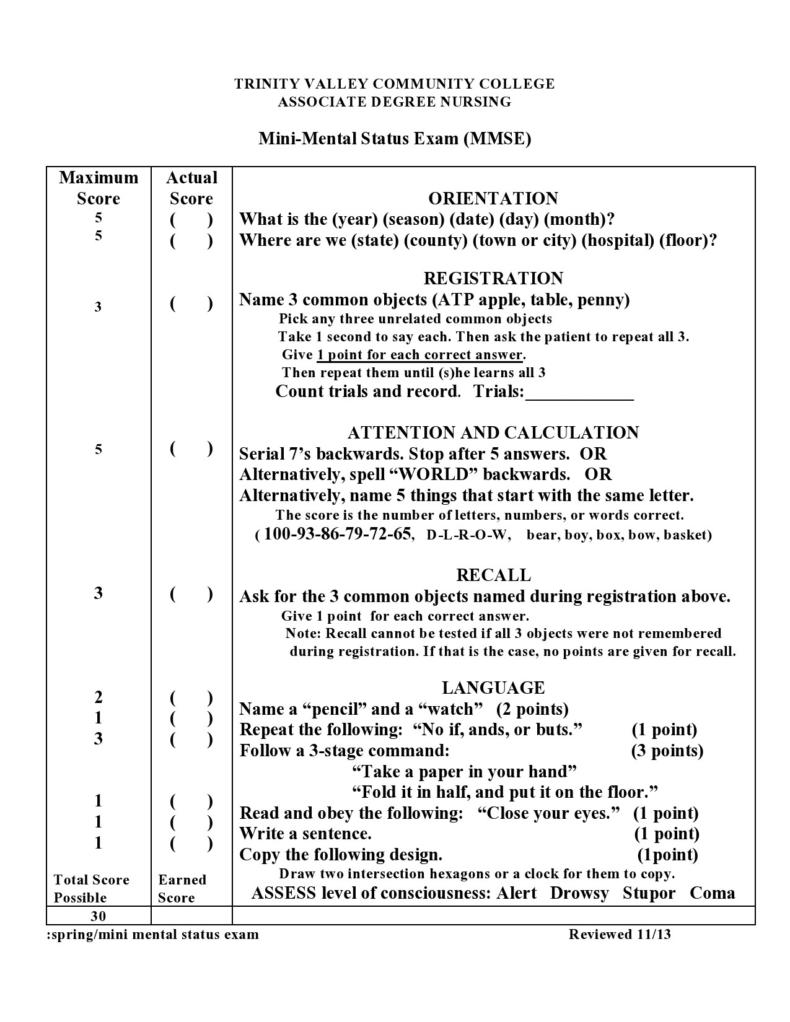 47 Free Mental Status Exam Templates (MSE Examples) ᐅ TemplateLab