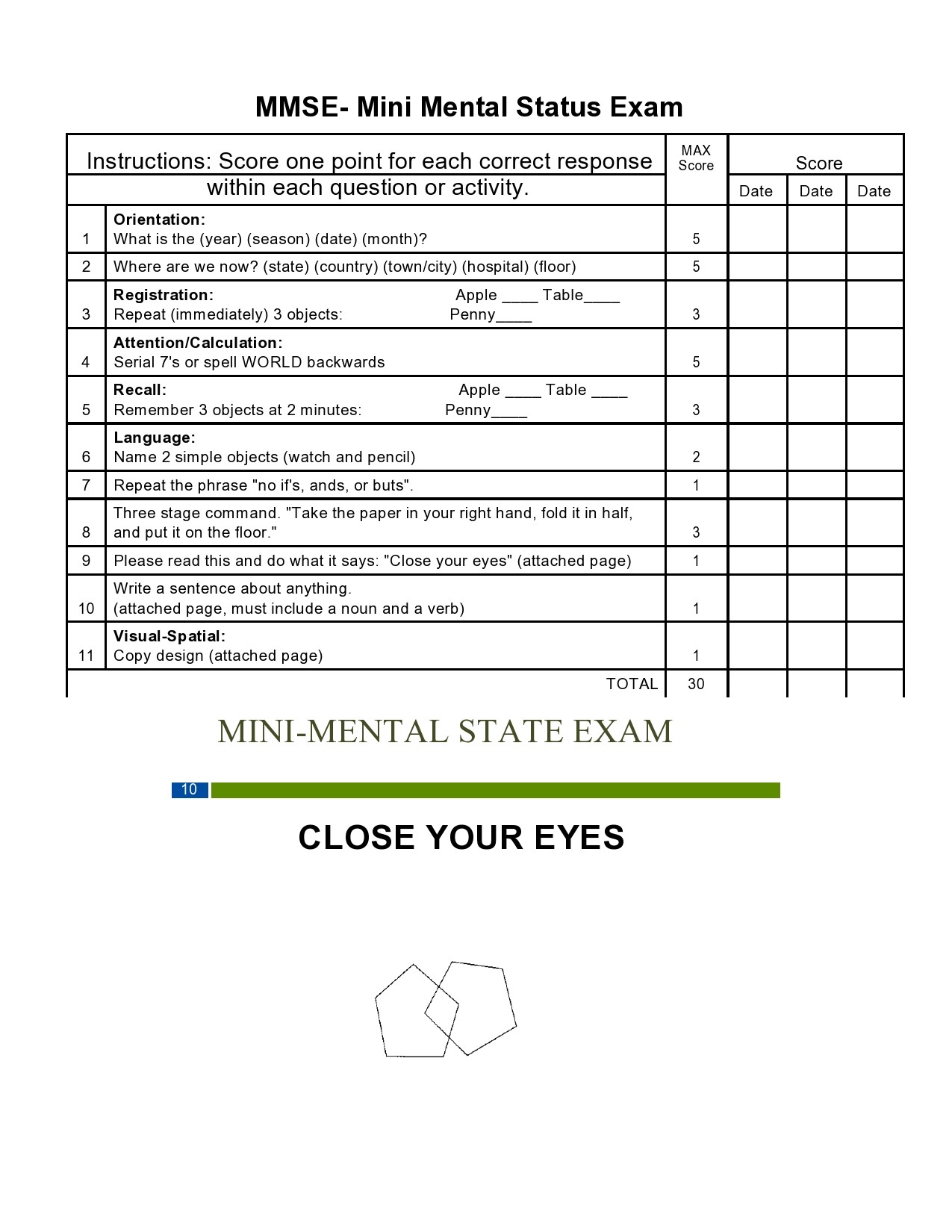 Free mental status exam template 16