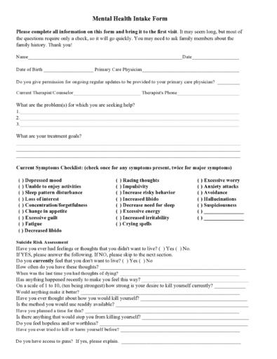 47 Free Mental Status Exam Templates (MSE Examples) ᐅ TemplateLab