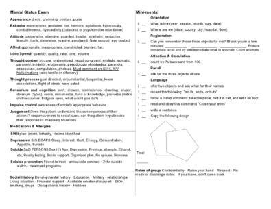 47 Free Mental Status Exam Templates (MSE Examples) ᐅ TemplateLab