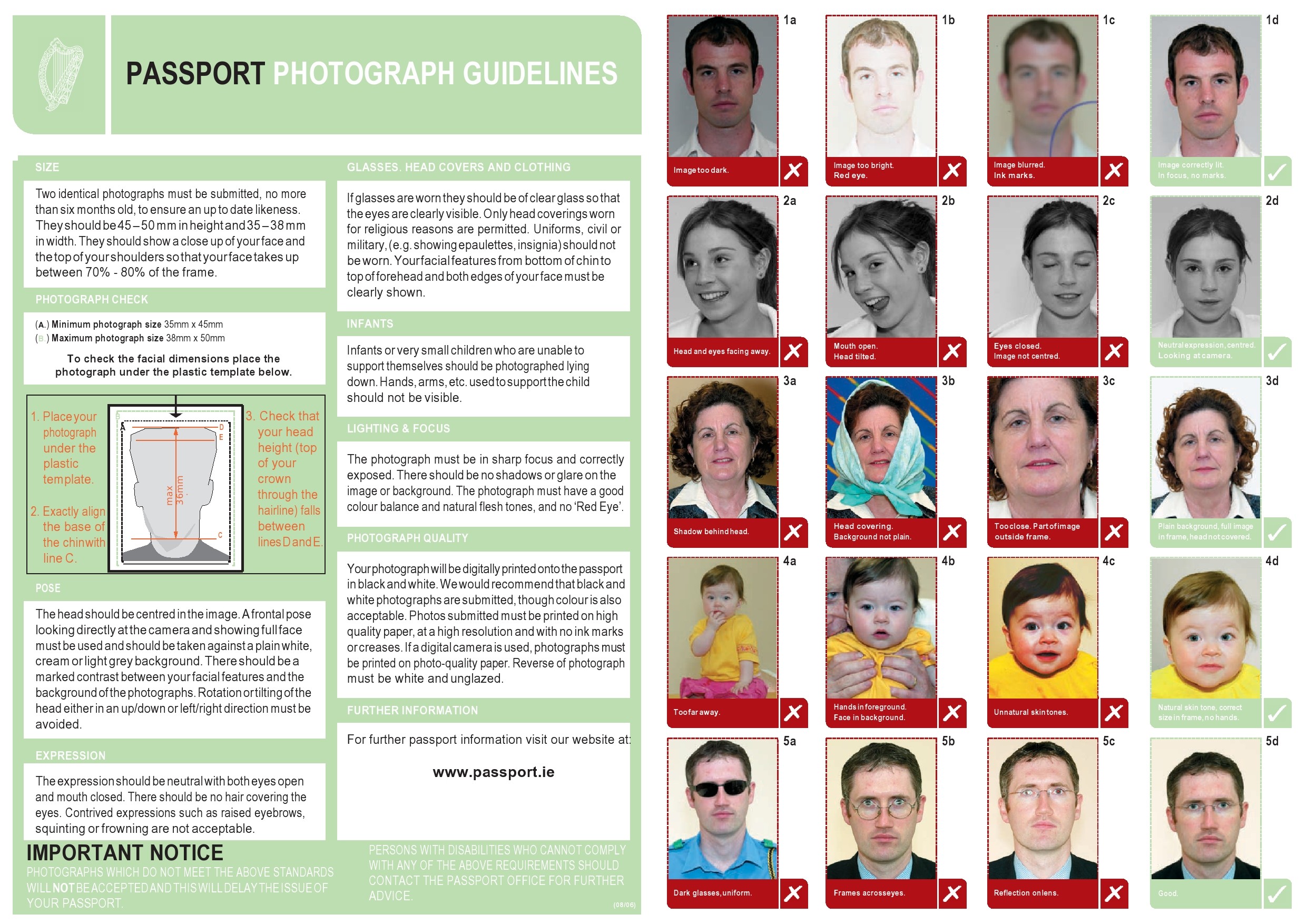 Free passport photo template 03