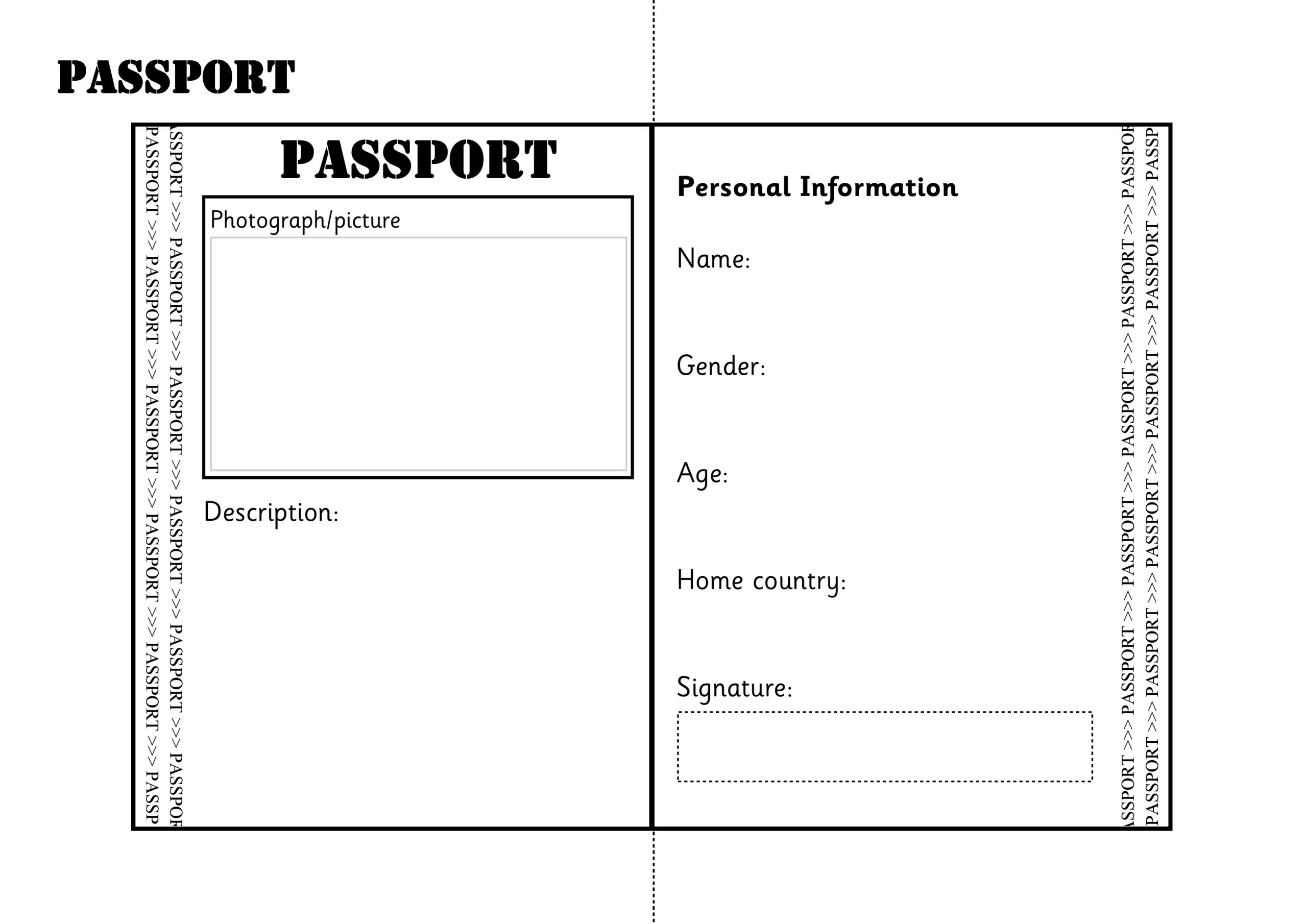 Passport Size Photo Print Template