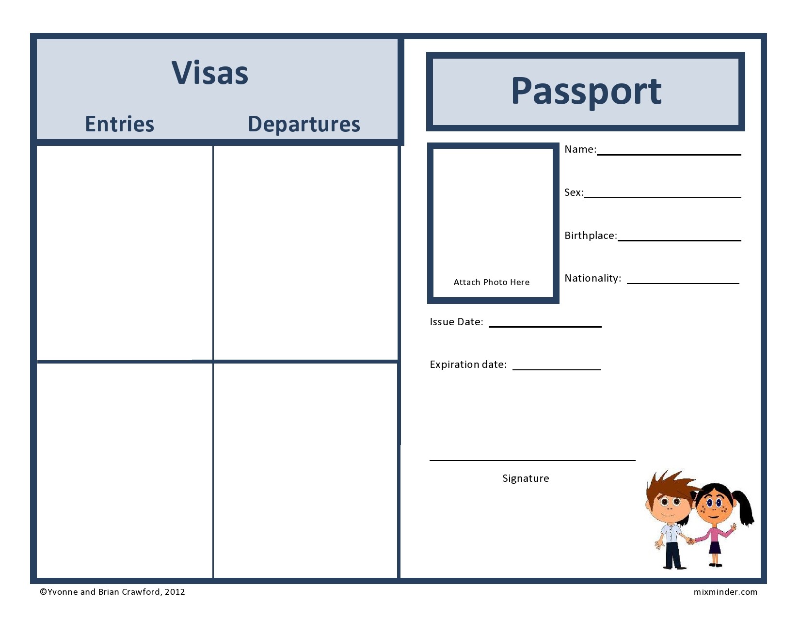 Free passport photo template 15