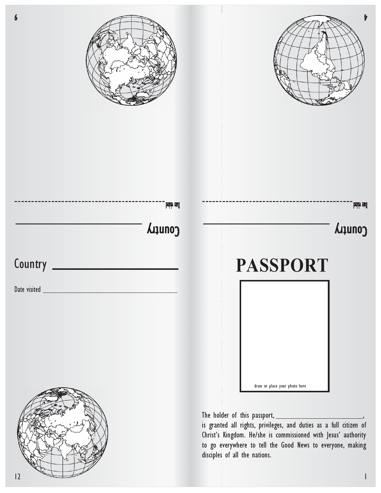 Free passport photo template 18
