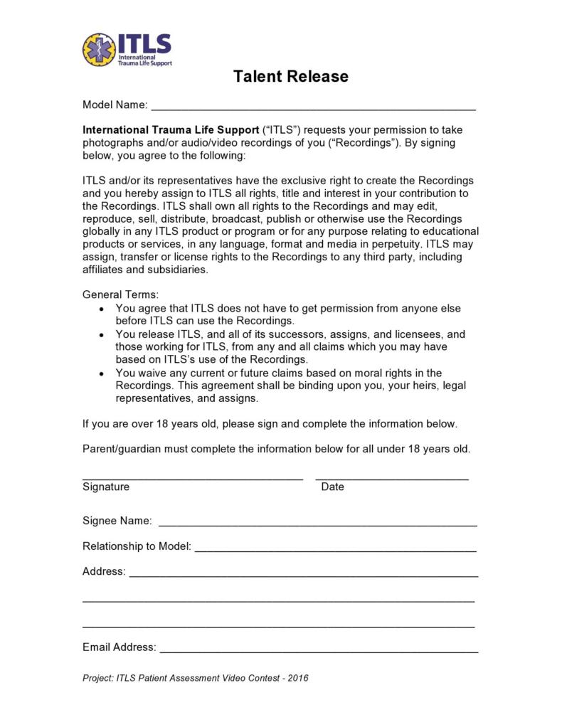 48 Talent Release Form Templates Photo / Video ᐅ TemplateLab 48 Talent Release Form Templates Photo / Video ᐅ TemplateLab