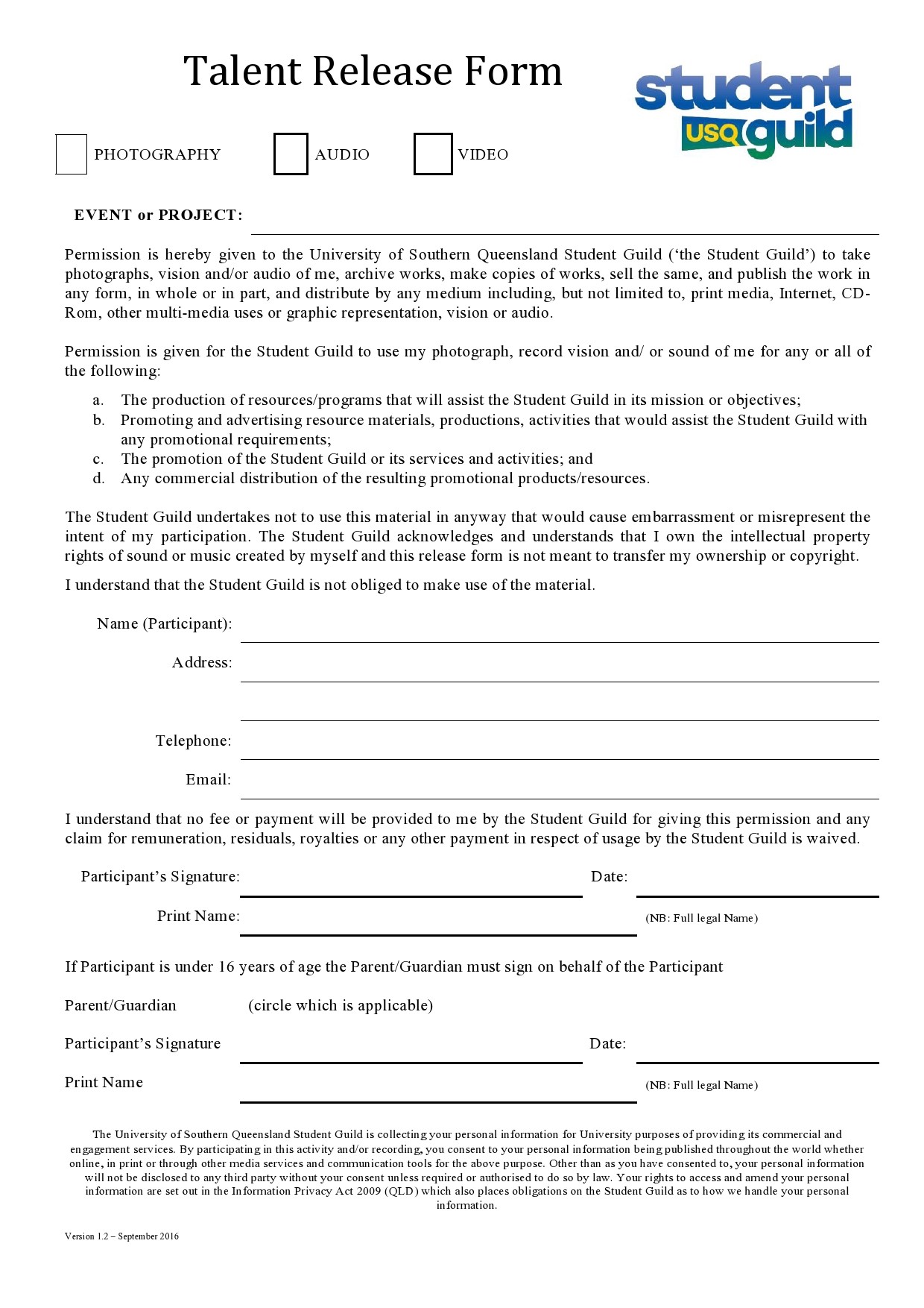 Free talent release form 43