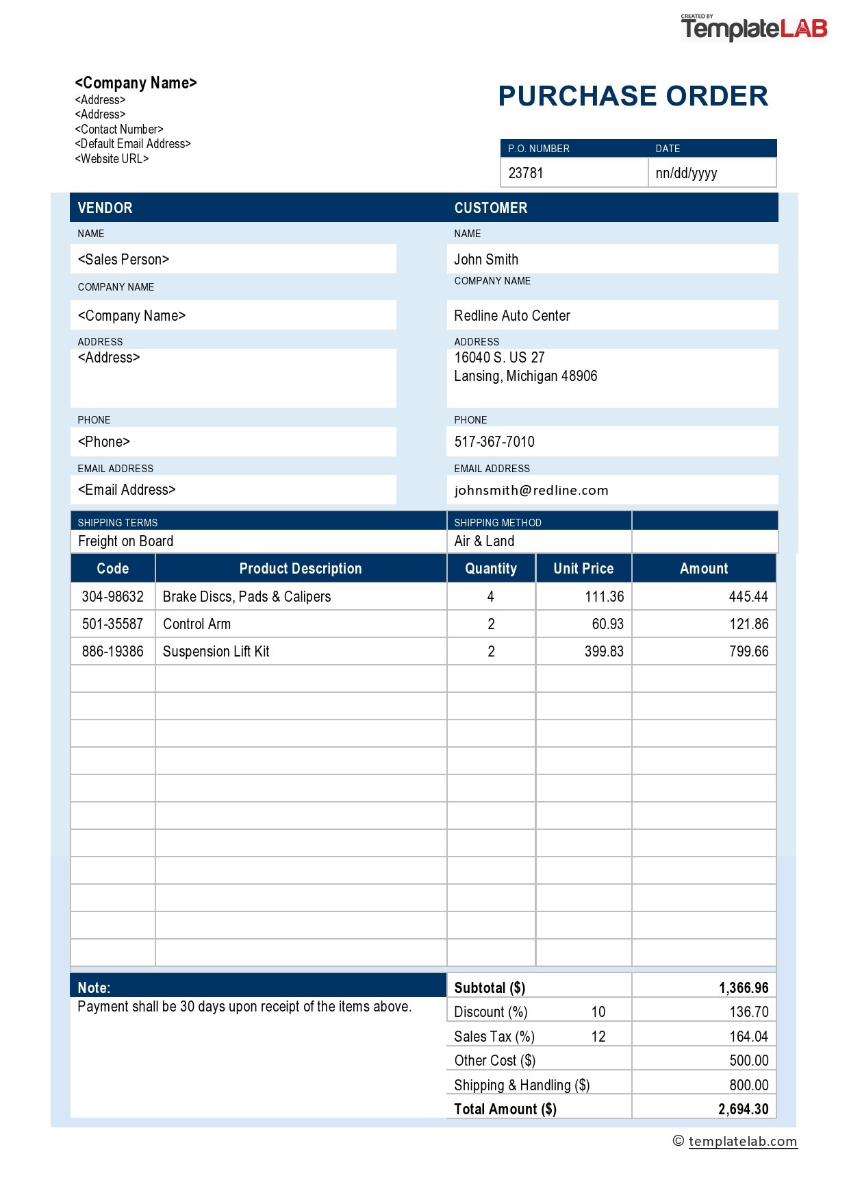 Purchase Order Template Free Download Of Purchase Order Template Word 