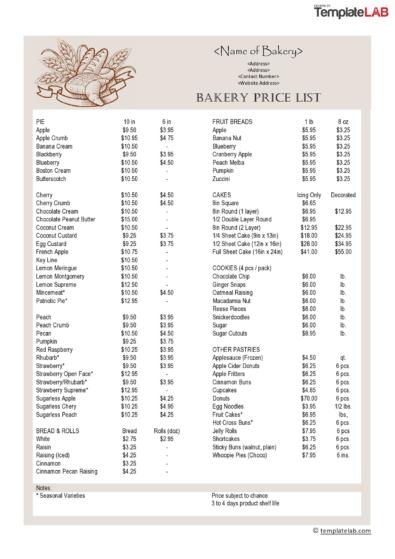 29 FREE Price List Templates (&amp; Price Sheet Templates)
