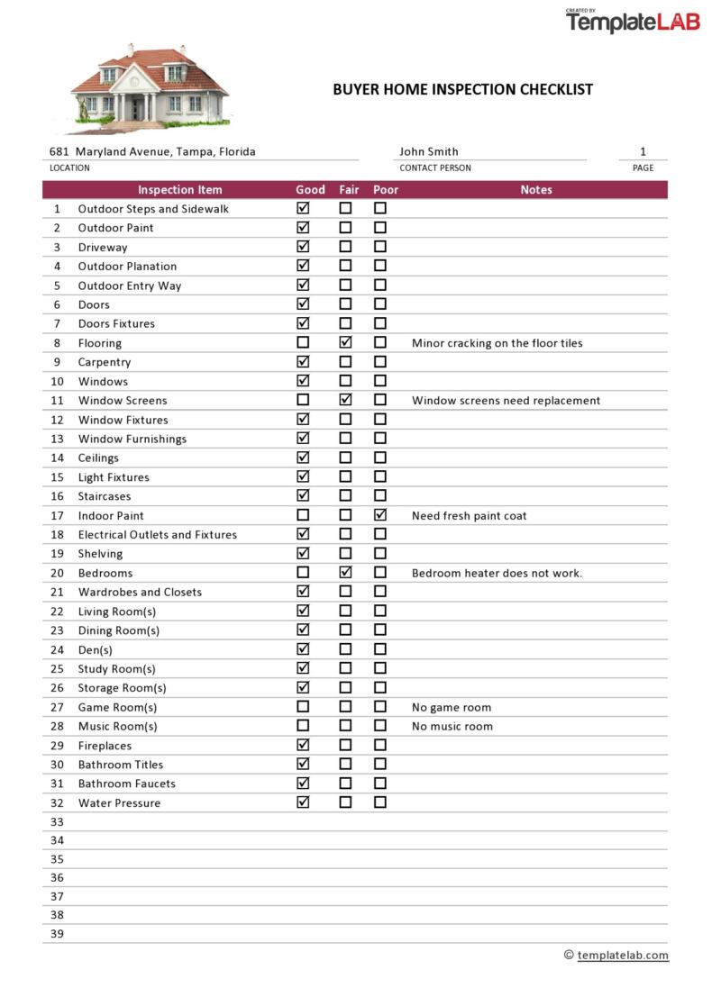 manufactured home appraisal checklist