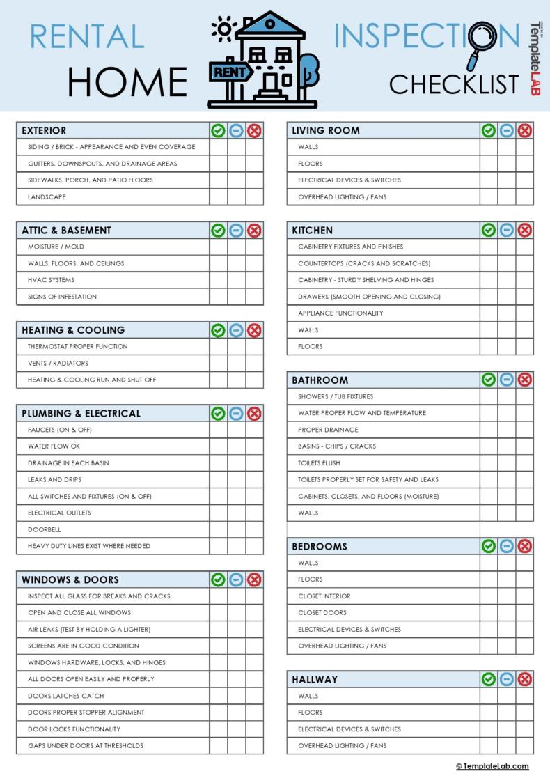 20  Printable Home Inspection Checklists (Word PDF)