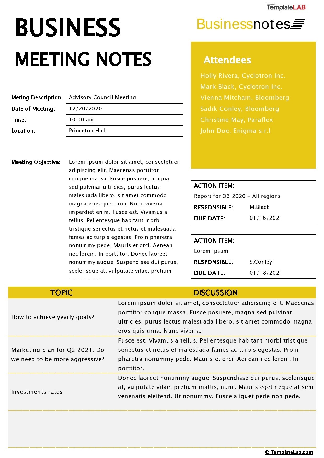 26 Handy Meeting Minutes Meeting Notes Templates