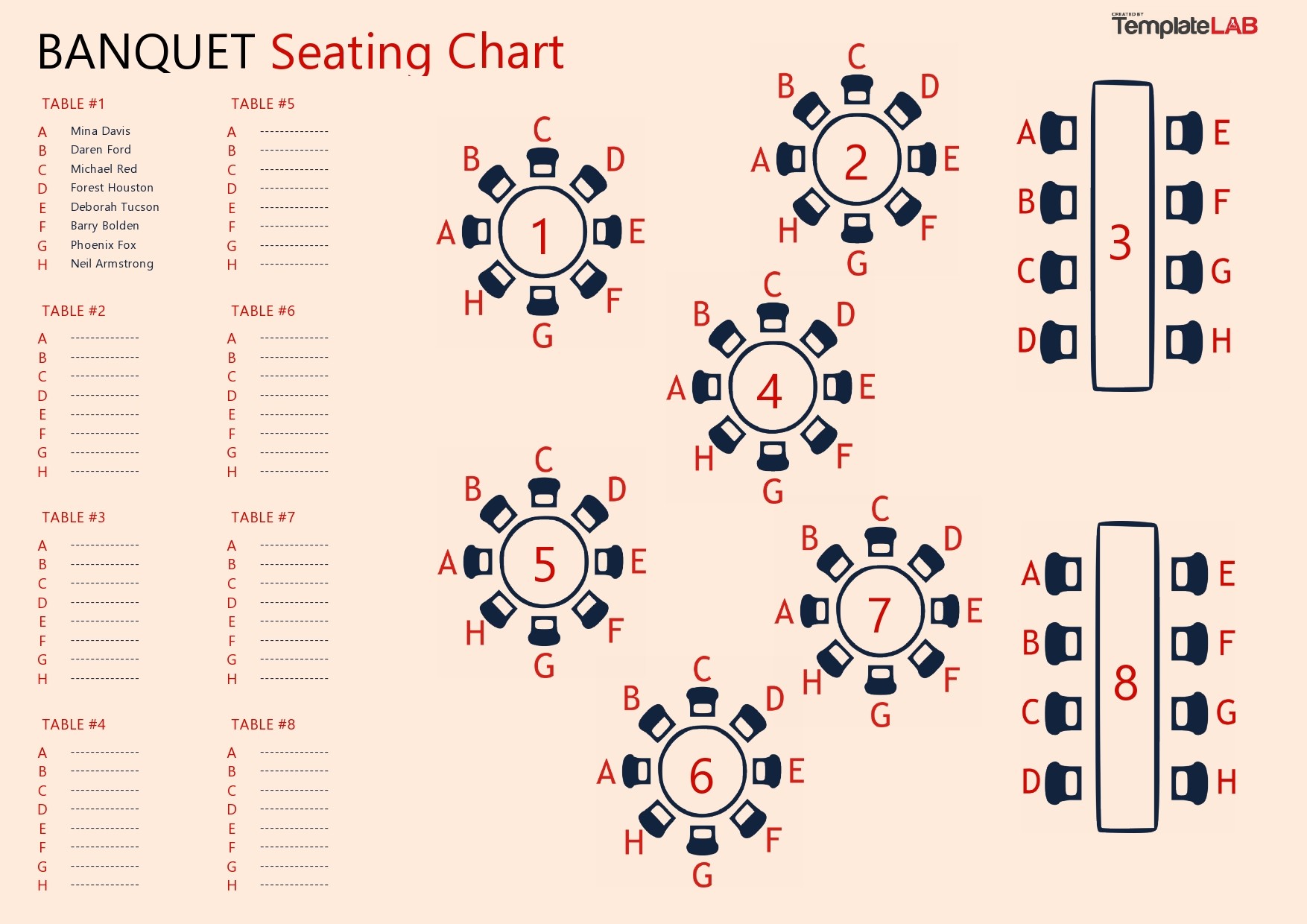 Seating Chart Template Word