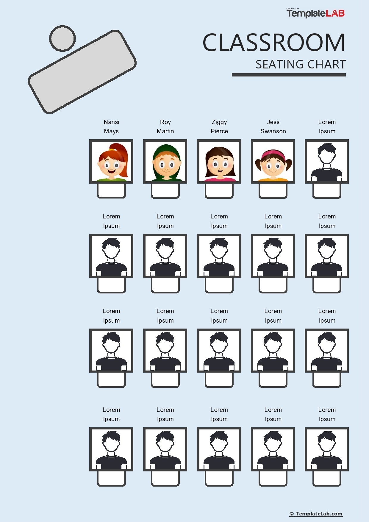 Free Classroom Seating Chart Template