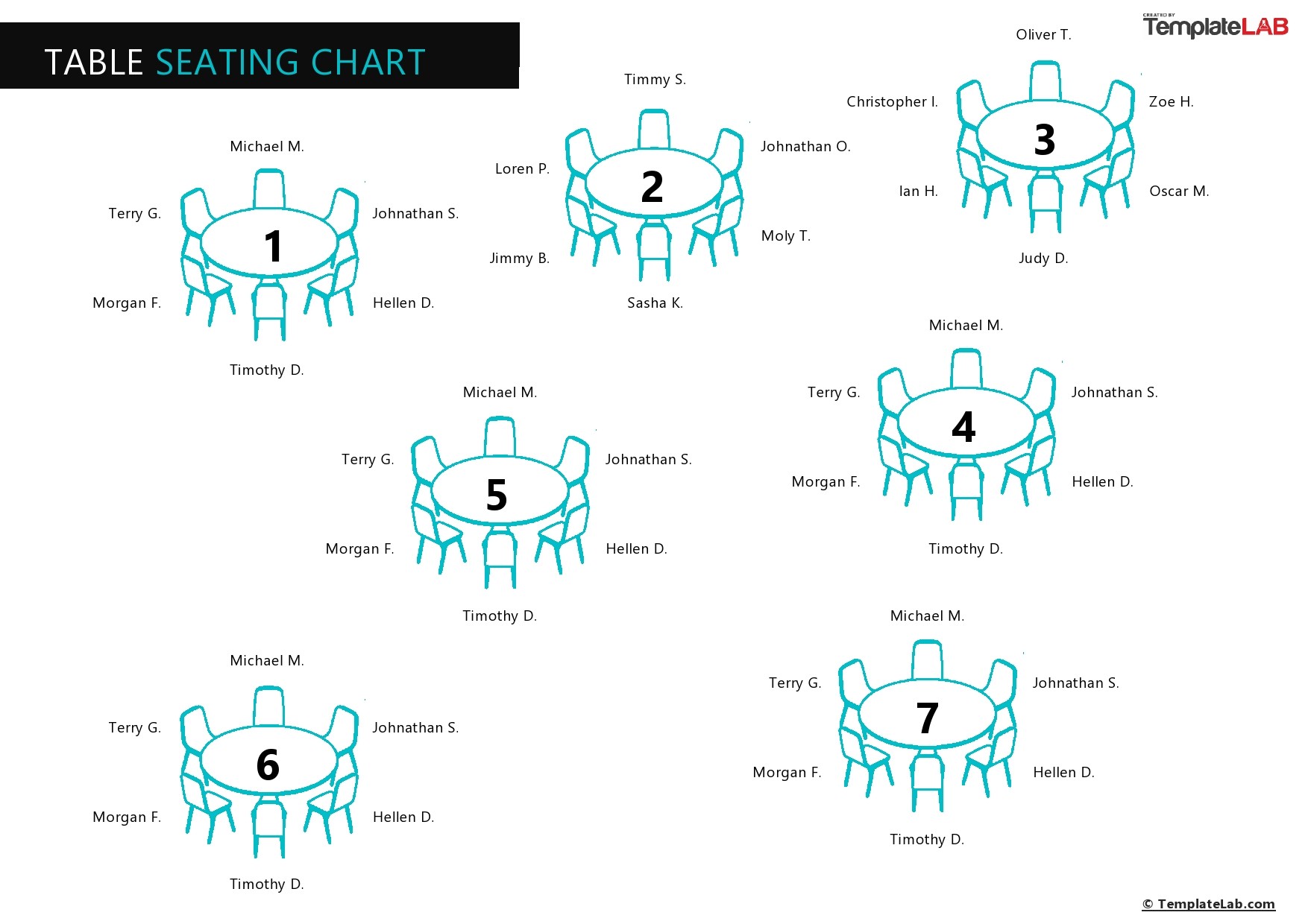 Free Table Seating Chart Template