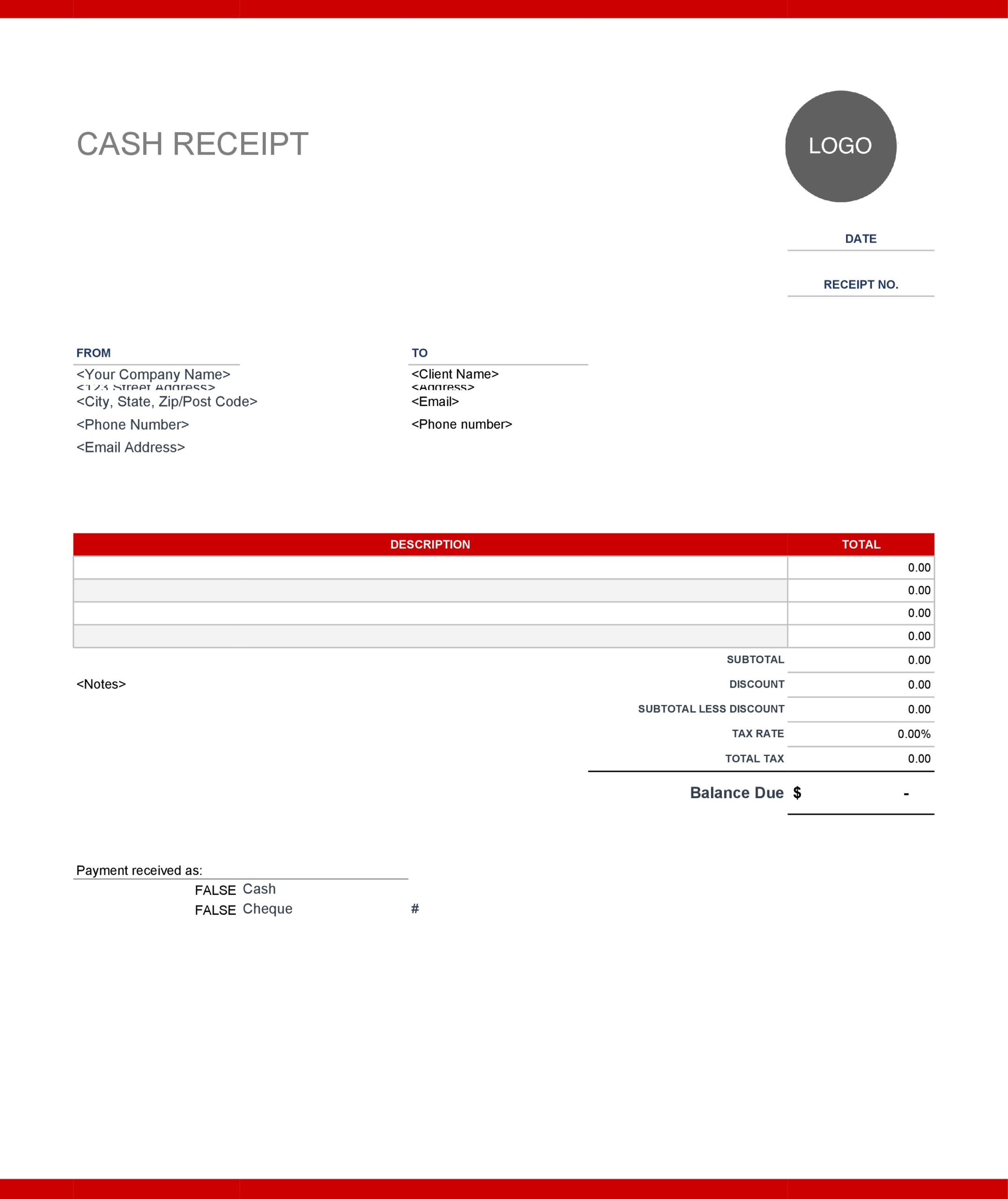 Proof Of Purchase Receipt Template
