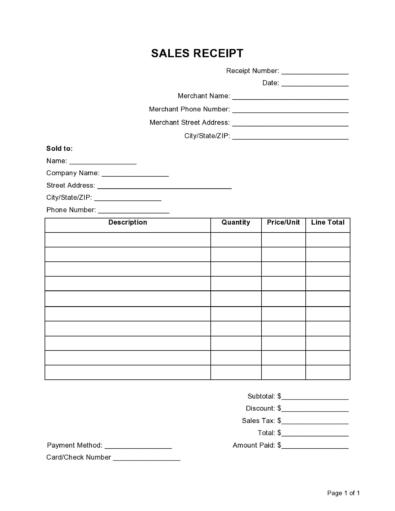 30 Editable Purchase Receipt Templates (Word / Excel) ᐅ TemplateLab
