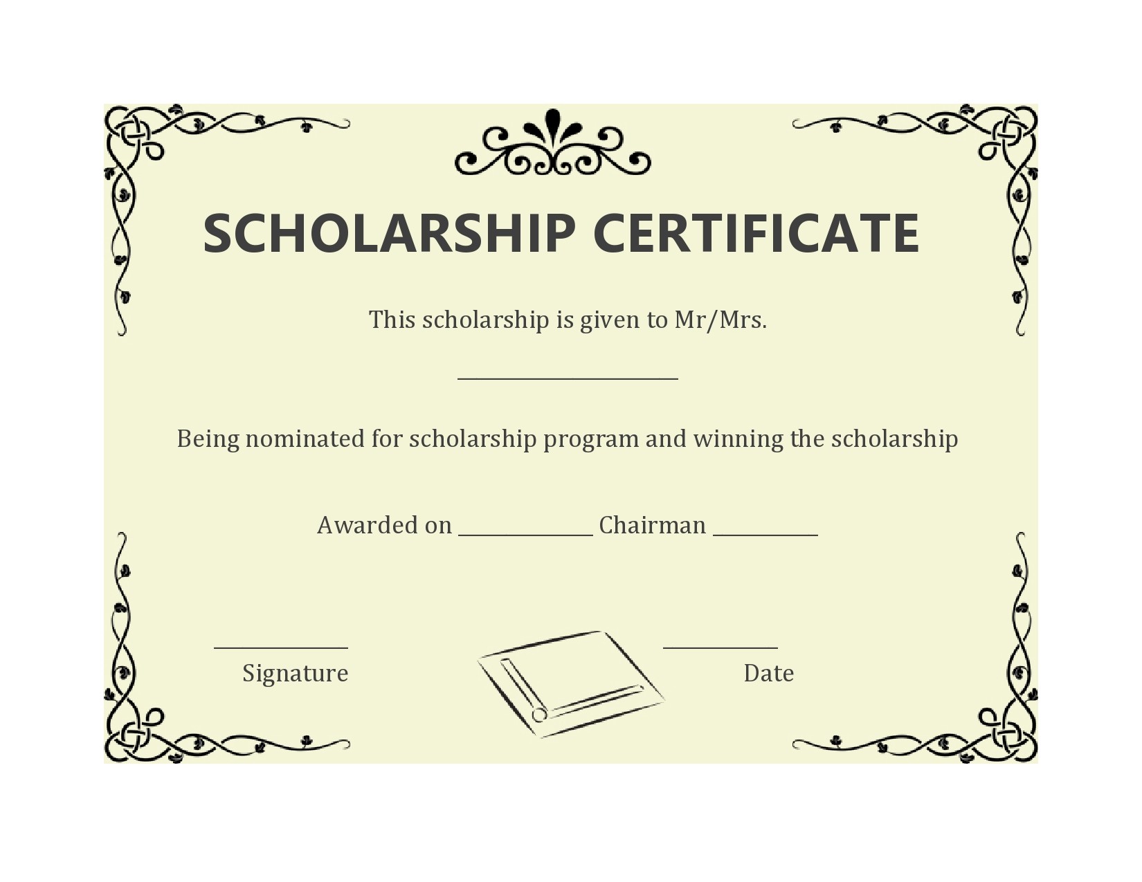 42 Free Scholarship Certificate Templates [Word & PDF]