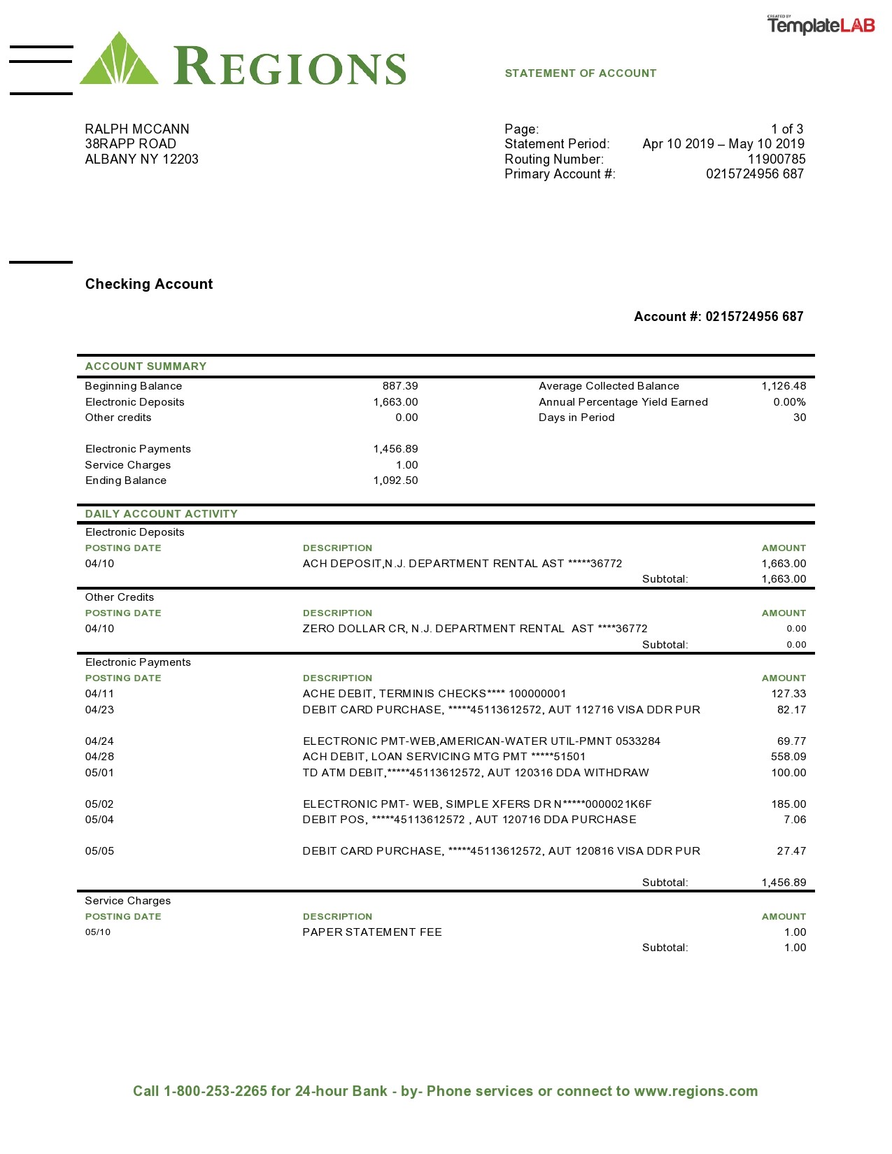 Free Bank Statement Template Of Blank Bank Statement Template Vrogue