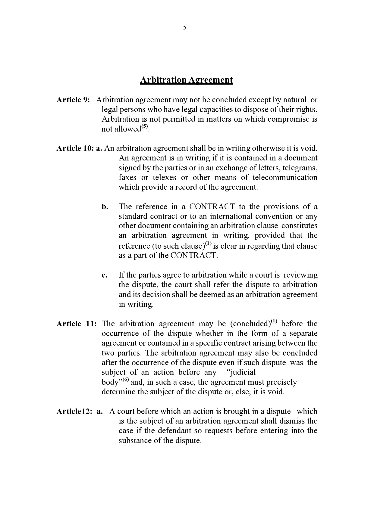 Free arbitration agreement 21