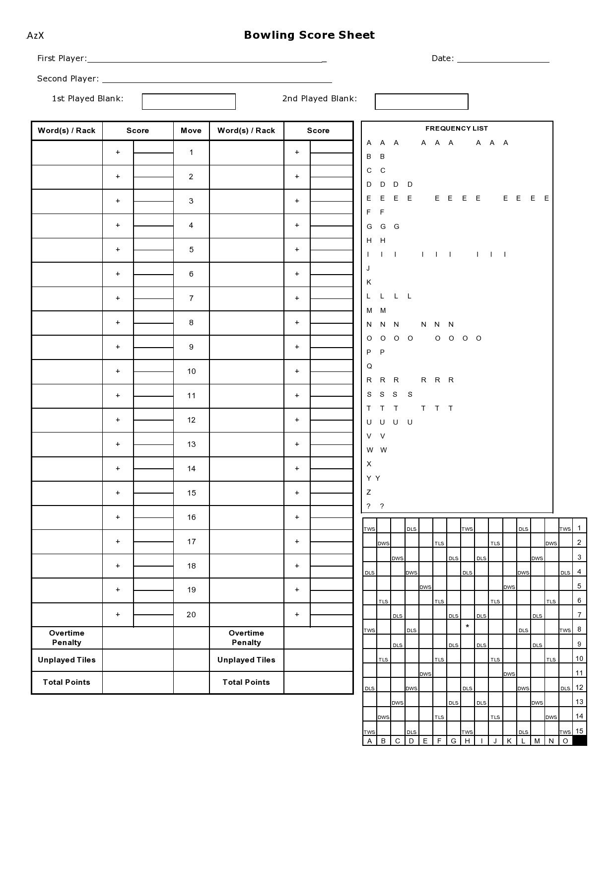 Free bowling score sheet 06