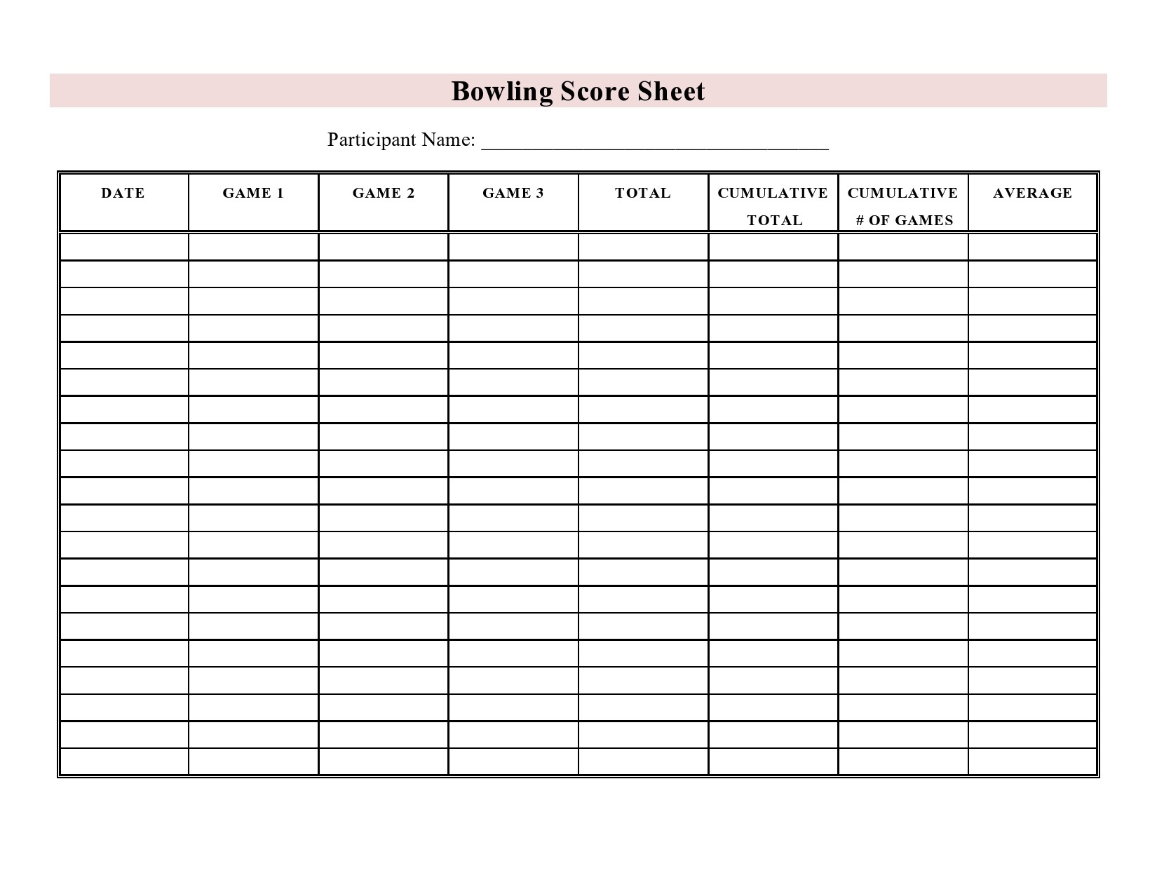 Free bowling score sheet 07