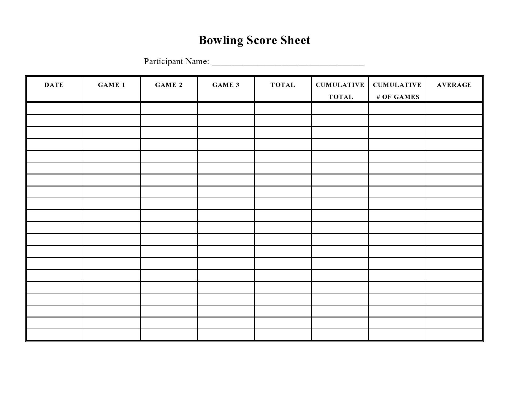 Free bowling score sheet 11