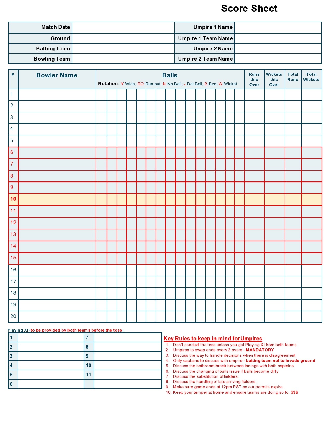 36 Printable Bowling Score Sheet Templates [& Examples]