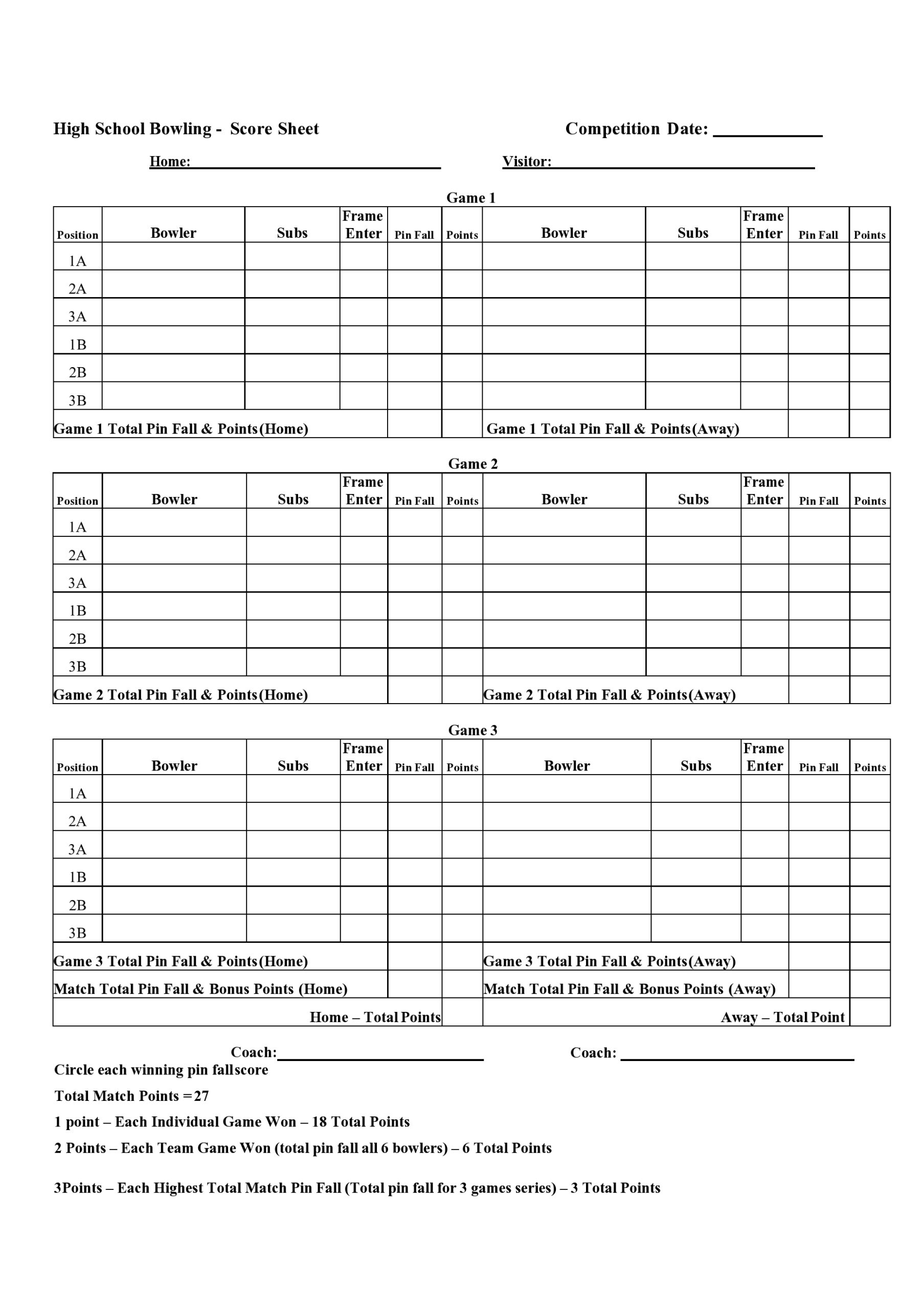 Free bowling score sheet 19