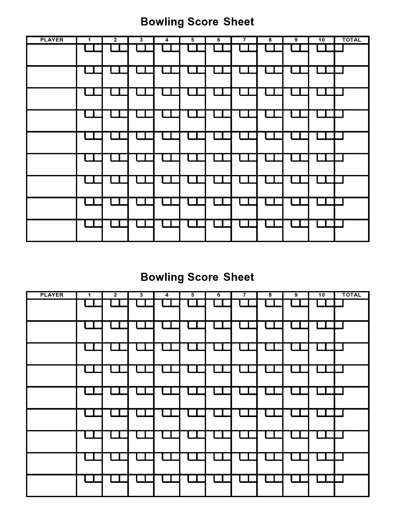 Free bowling score sheet 21