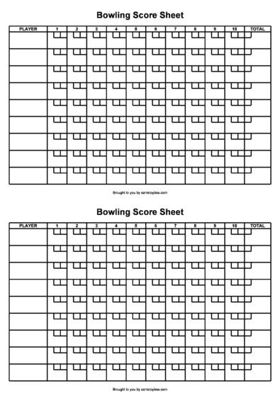 36 Printable Bowling Score Sheet Templates [& Examples]