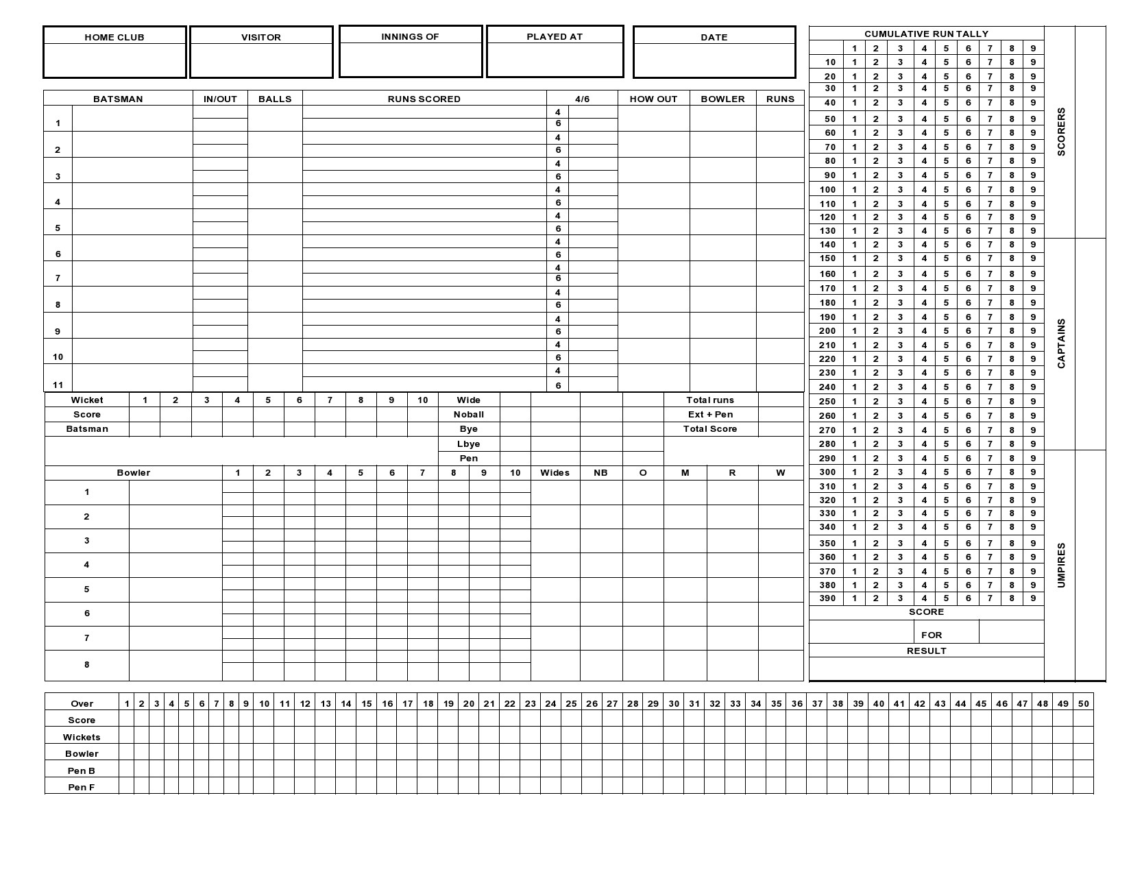Free bowling score sheet 25