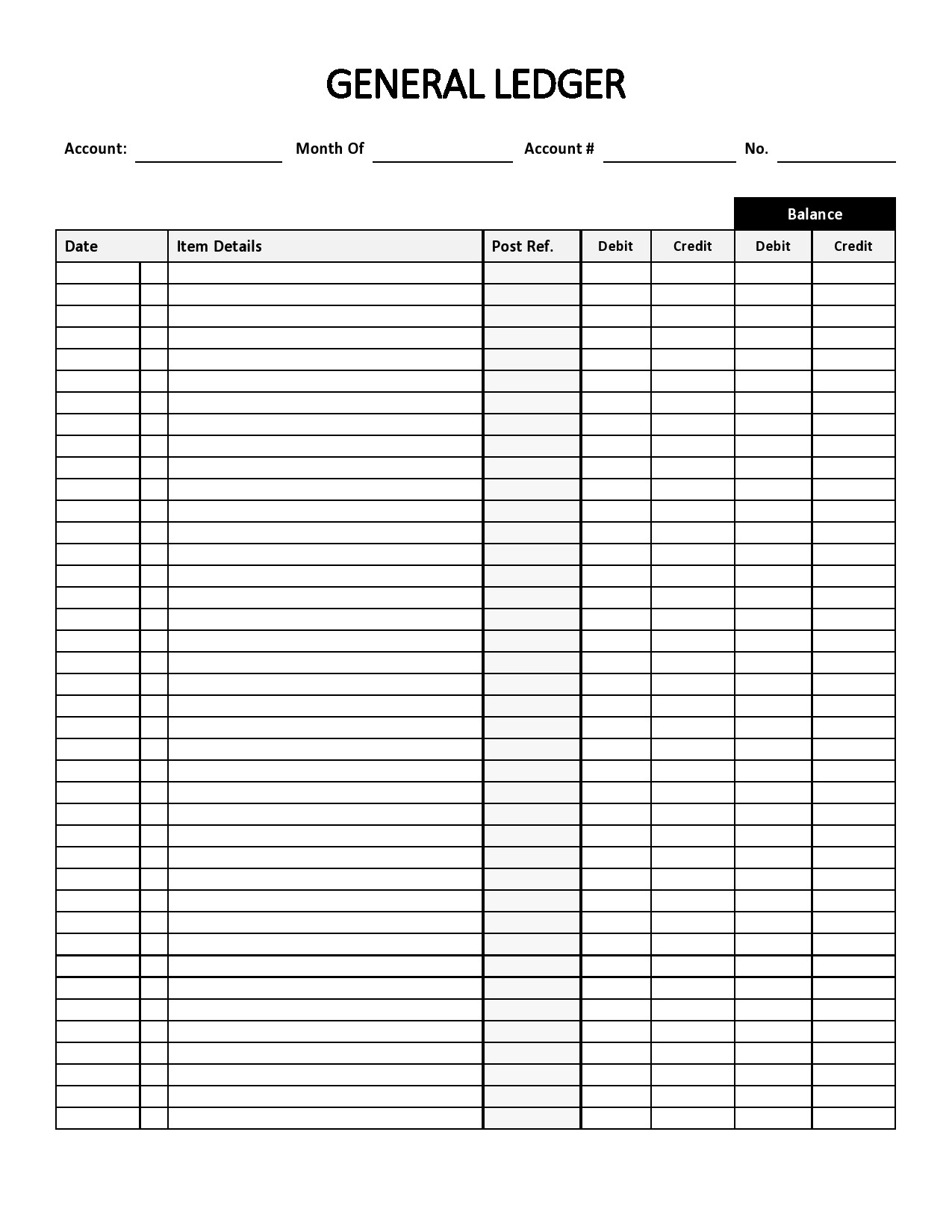 38 Perfect General Ledger Templates [Excel, Word] ᐅ TemplateLab
