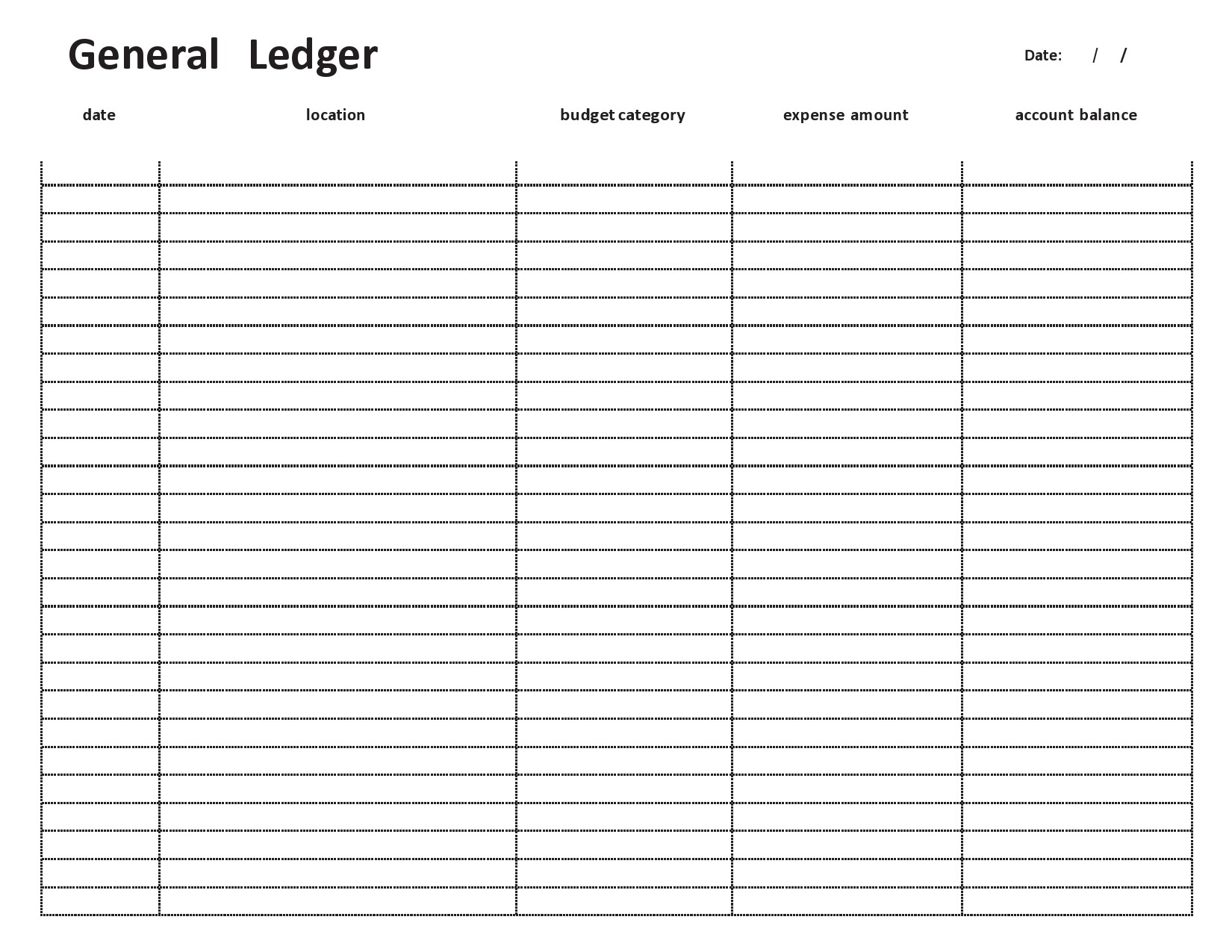 38 Perfect General Ledger Templates Excel Word TemplateLab