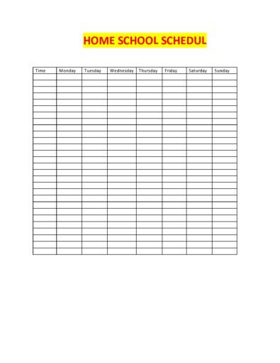 44 Editable Homeschool Schedule Templates [FREE]