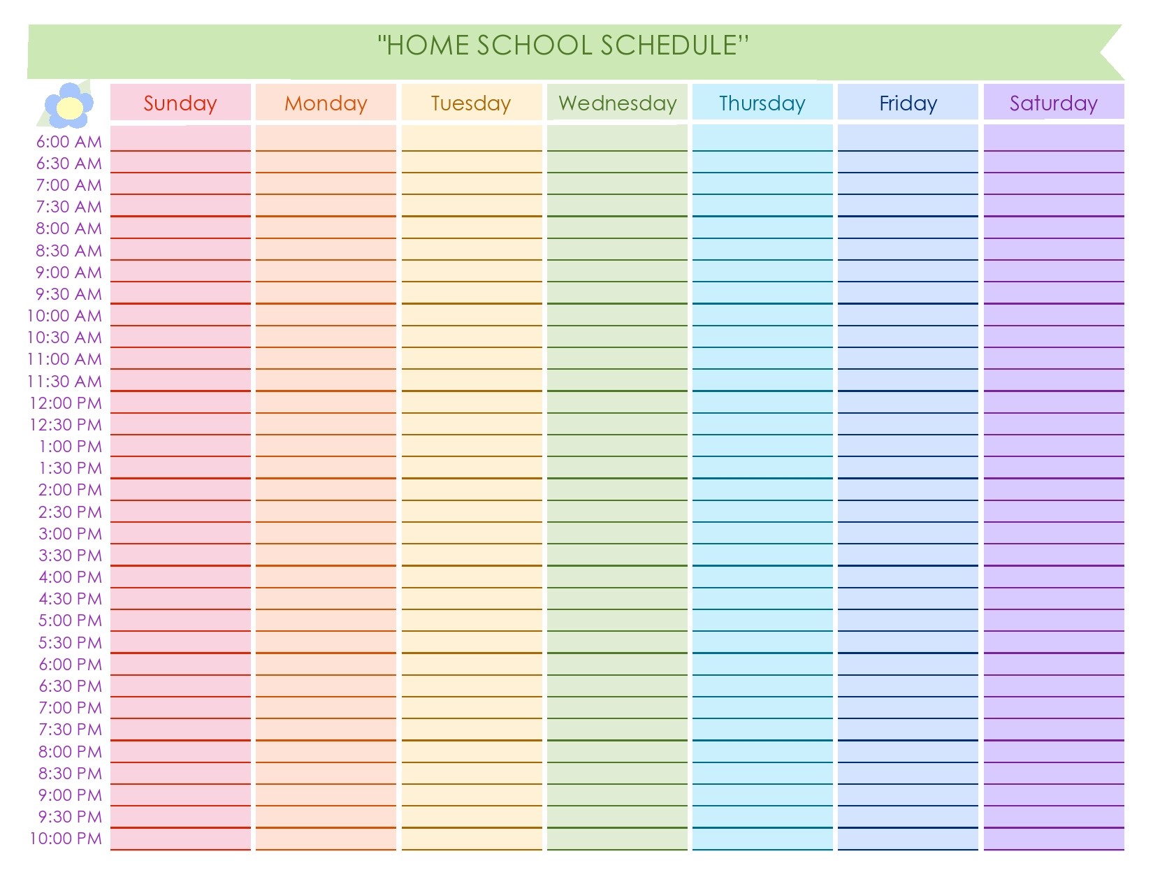 35 Editable Homeschool Schedule Templates FREE 