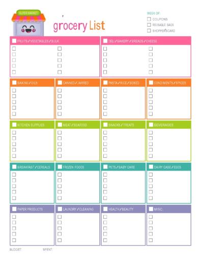 40 Best Master Grocery List Templates [Printable] ᐅ TemplateLab