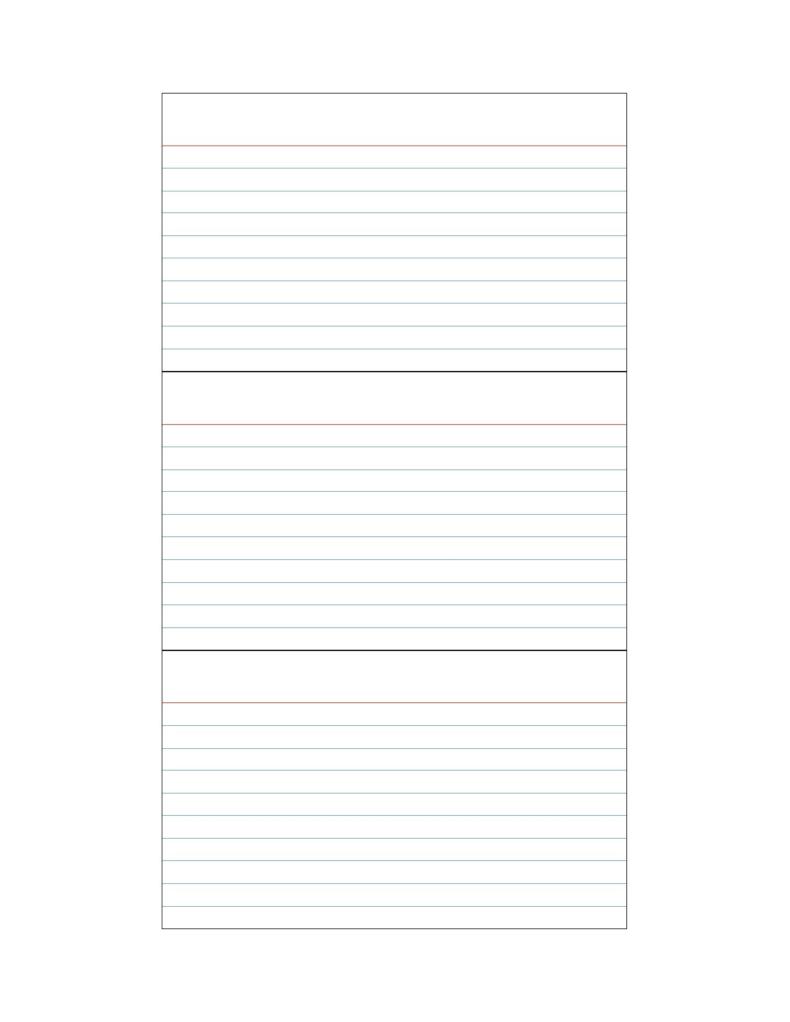 Printable Note Card Templates Free