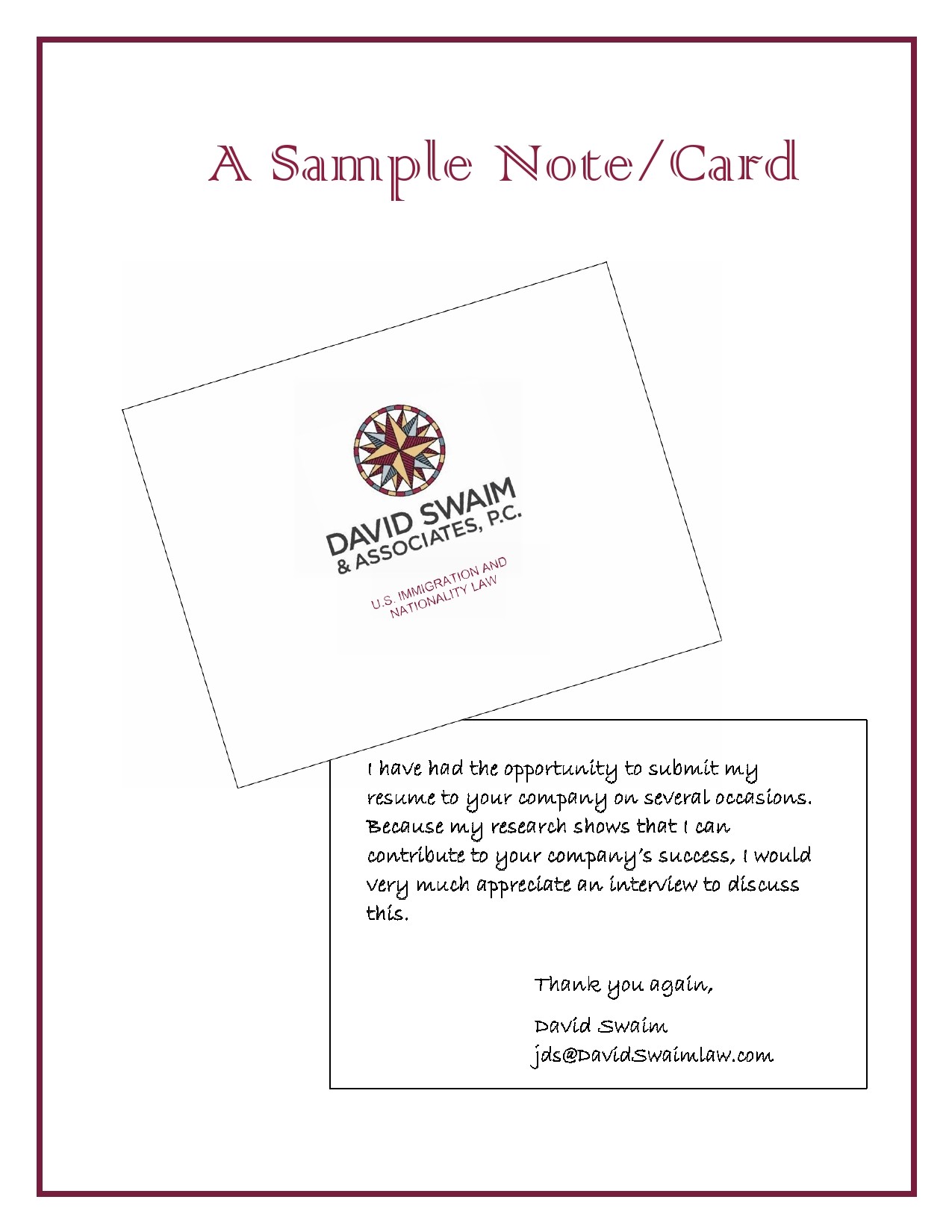 Free note card template 28