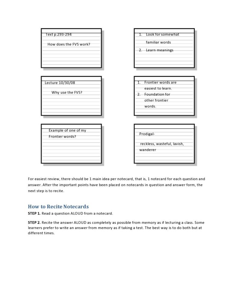see note card templates for pages