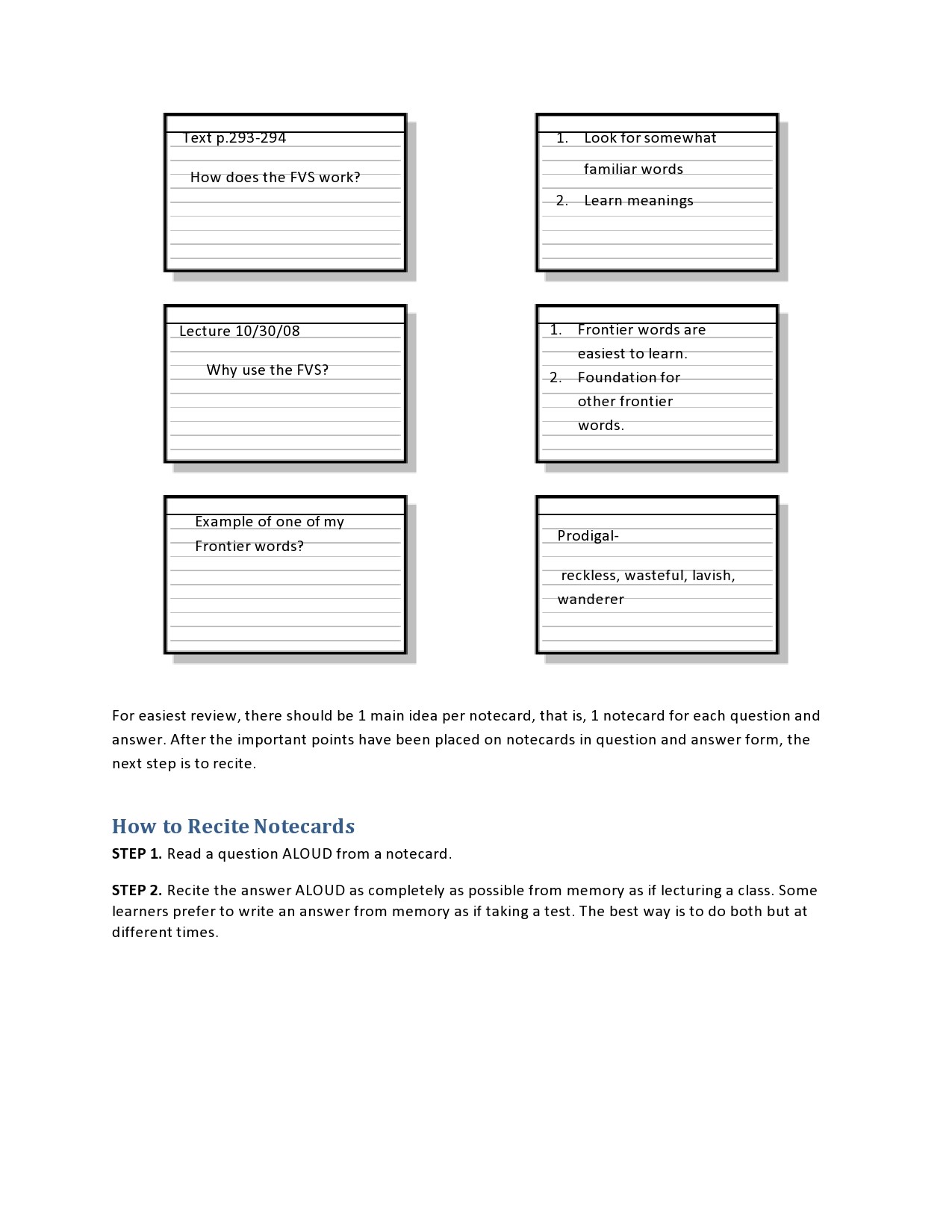 Free note card template 31