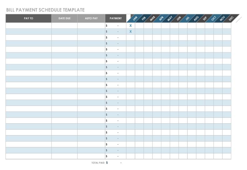 49 Free Payment Schedule Templates [Excel, Word] ᐅ TemplateLab