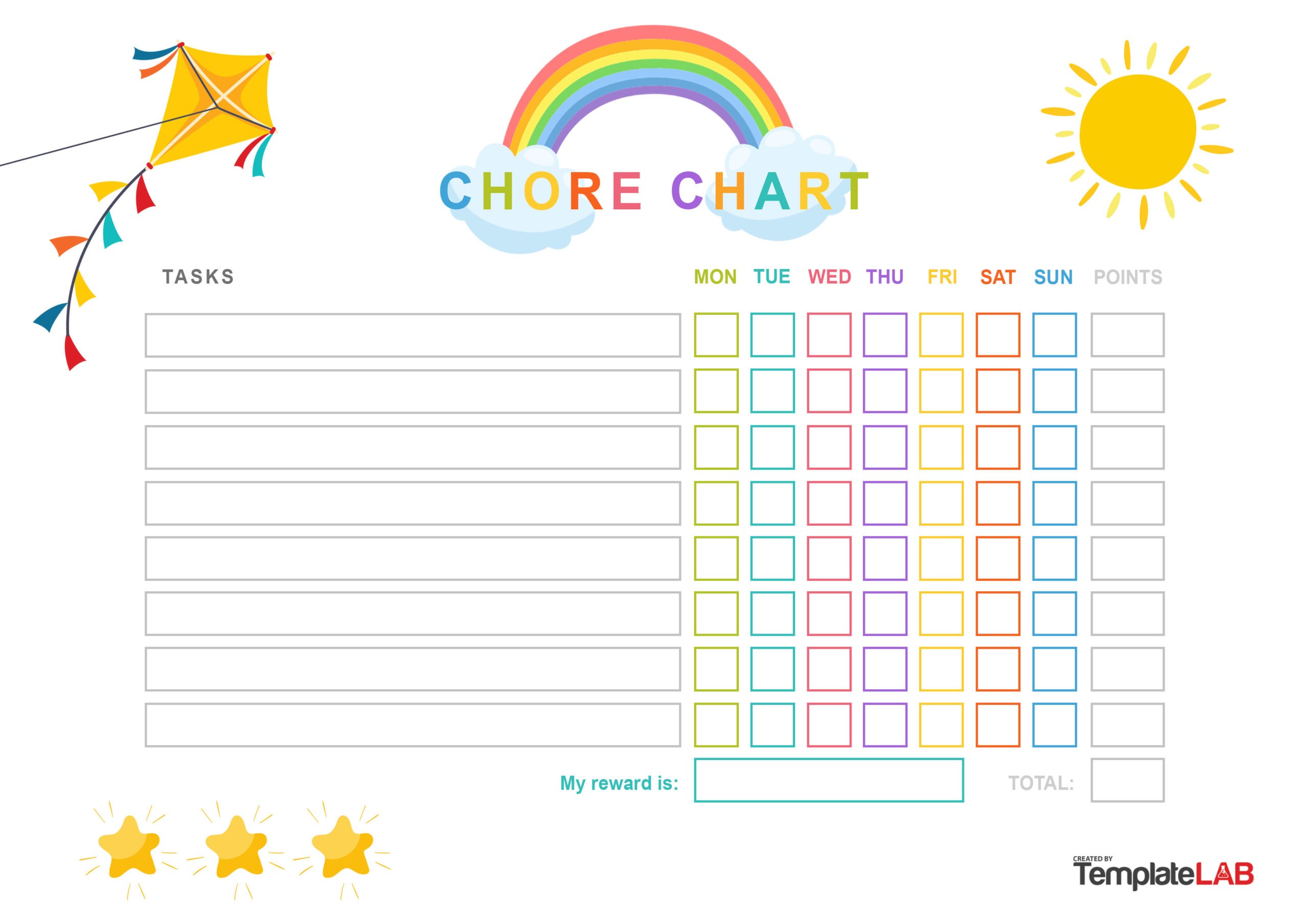 Art Collectibles Drawing Illustration Editable To Do Chart Kid Checklist Child Chore Chart 